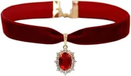 Gold Plated Velvet Choker Necklace