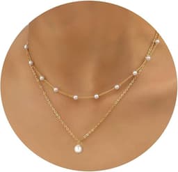 Gold Pearl Necklace for Women