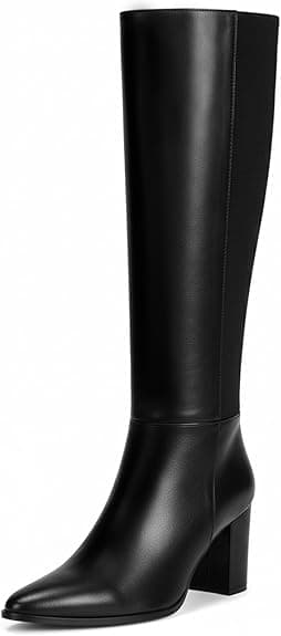 Pointed Toe Knee High Boots