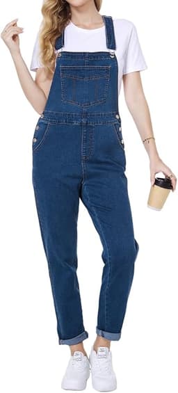Casual Stretch Classic Denim Overalls