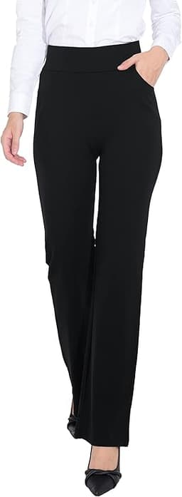 High Waist Pull-On Dress Pants
