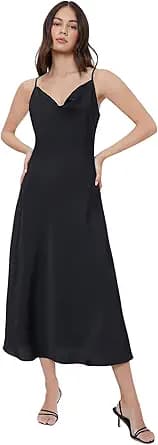 Black Slip Midi Dress