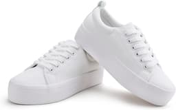 Women Lace Up Platform Sneakers