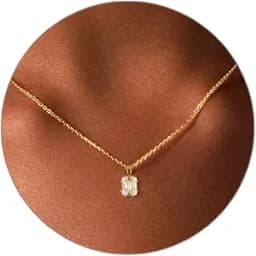 Gold Plated Diamond Pendant Choker Necklace