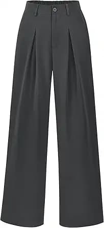 High Waist Wide Leg Palazzo Pants (Grey)