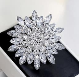Flower Crystal Brooch