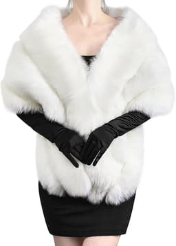 Winter Faux Fur Long Shawl