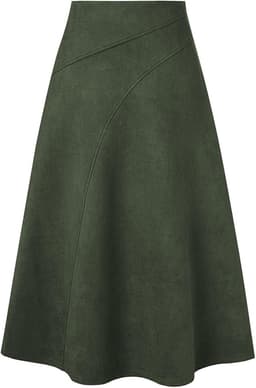 Women's Army Green Suede Skirts