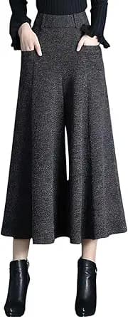 Pleated High Waist Wide Leg Culottes (Grey)