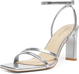 Silver Chunky High Heels