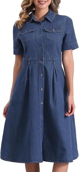 A-Line Denim Dress for Women