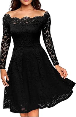 Solid Lace Maxi Dress Black