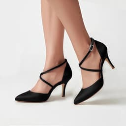 Closed Toe Strappy Pointed High Heel Pumps