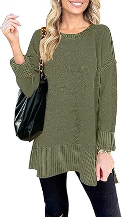 Oversized Crew Neck Pullover Sweater
