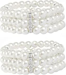 Multi-Layered Pearl Stretch Bracelet