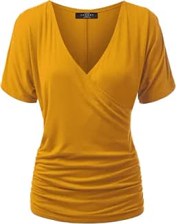 Mustard Wrap Top