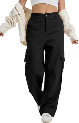 High Waist Wide Leg Stretchy Baggy Pants