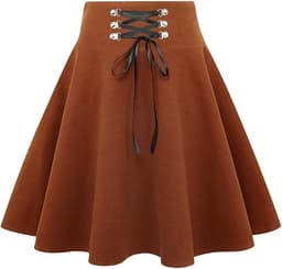 Wool Plaid Mini Gothic Skirts