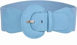 Wide Stretchy Cinch Belt with Chunky Buckle