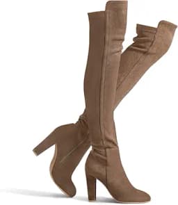 Taupe Over The Knee Boots