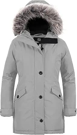 wantdo Women\'s Hooded Winter Parka Waterproof Warm Long Puffer Jacket