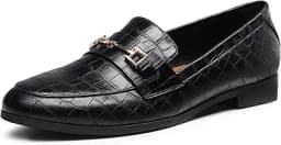 Penny Loafers Fashion Flats (Black Patent)