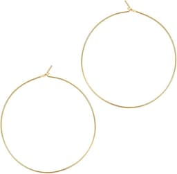 Thin Gold Hoop Earrings