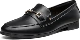 Penny Loafers Comfortable Flats (Black)