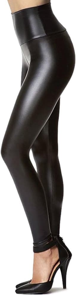 Stretchy Faux Leather Leggings Pants