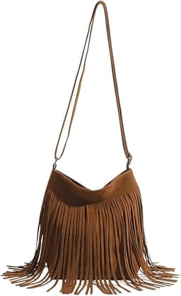 Women's Fringe Crossbody Tote Bag