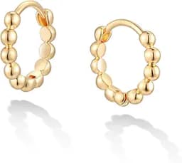 Gold Plated Huggie Hoop Earrings