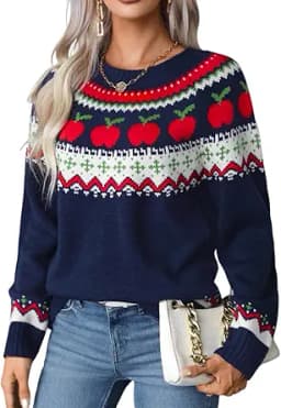Fair Isle Crewneck Patterned Knit Sweater