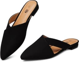 Closed Pointed Toe Loafer Shoes (Black)