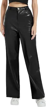 High Waist Faux Leather Flare Pants