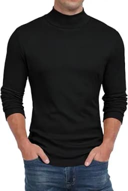 Black Mock Turtleneck Sweater