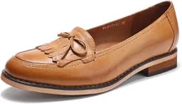 Leather Tassel Loafer Flats