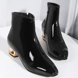 Block Heeled Boots (Black)