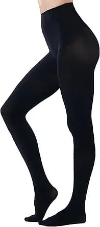 80 Denier High Waist Opaque Tights (Black)