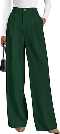 Wide Leg Flowy Palazzo Pants (Green)