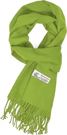 Solid Color Cashmere Feel Winter Scarf (Lime Green)