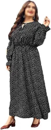 Black Polka Dot Maxi Dress