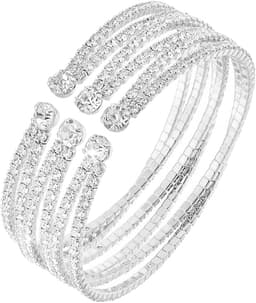 Crystal Band Bracelet (Silver)
