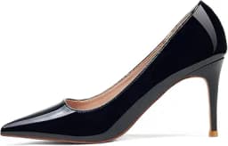 3 Inch Pointed Toe Stiletto Pumps (Black)