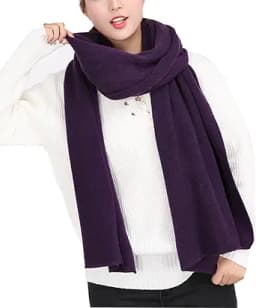 Warm Long Shawl Scarf (Purple)