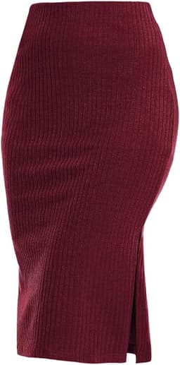 Knee Length Knit Pencil Skirt