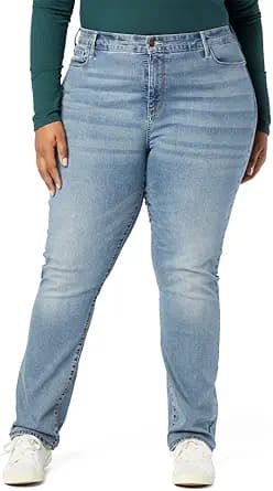 Curvy Shaping Straight Leg Jeans
