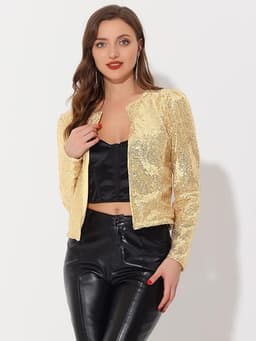Sparkly Sequin Crop Jacket