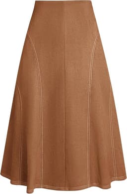 Women's Suede Midi Skirt