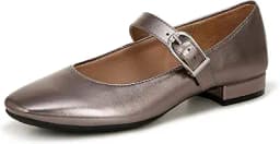 Metallic Mary Jane Flats (Silver)