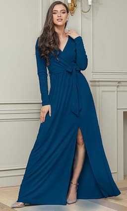 Evening Gown Maxi Dress (Blue)